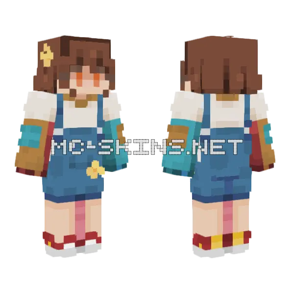 Spring Bloom Minecraft skin, front and back