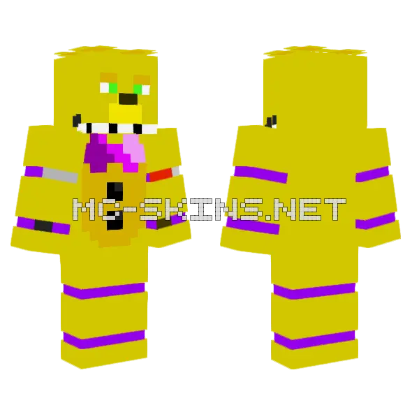 Spring Bonnie 1 Minecraft skin, front and back