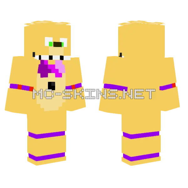 Spring Bonnie 2 Minecraft skin, front and back