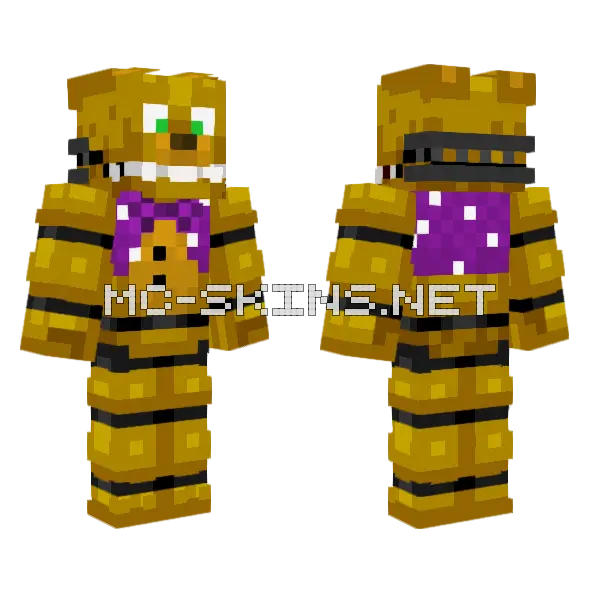Spring Bonnie 420 Minecraft skin, front and back