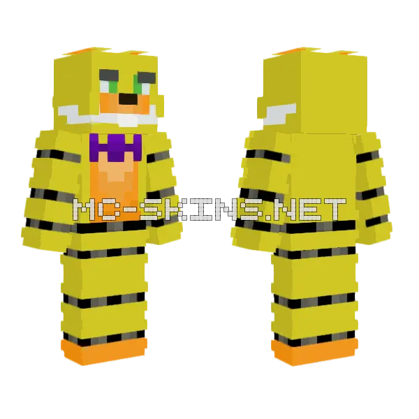 Spring Bonnie Minecraft skin, front and back