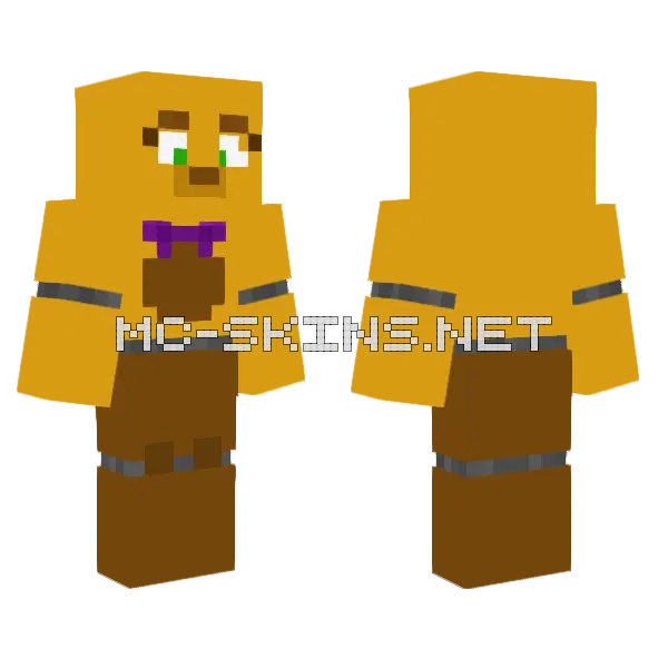 Spring Bonnie Cartoony Minecraft skin, front and back