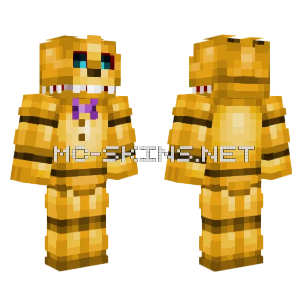 Spring Bonnie Into The Pit Minecraft skin, front and back