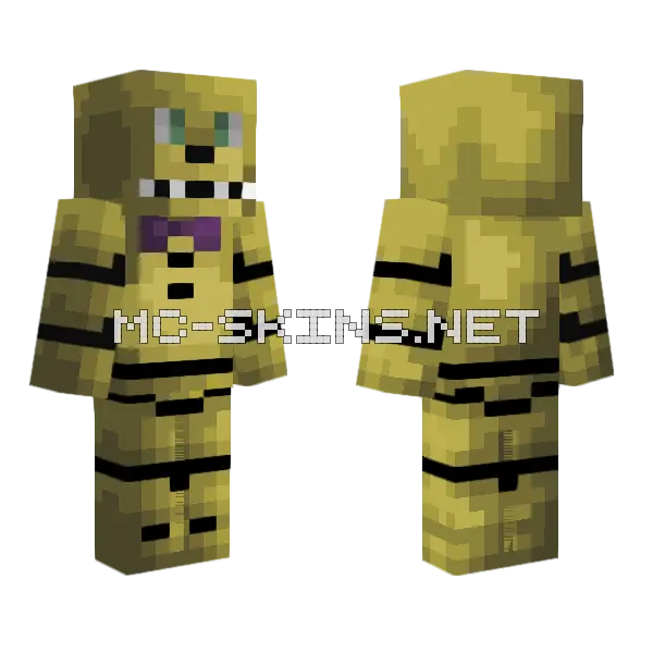 Spring Bonnie Penguin Minecraft skin, front and back