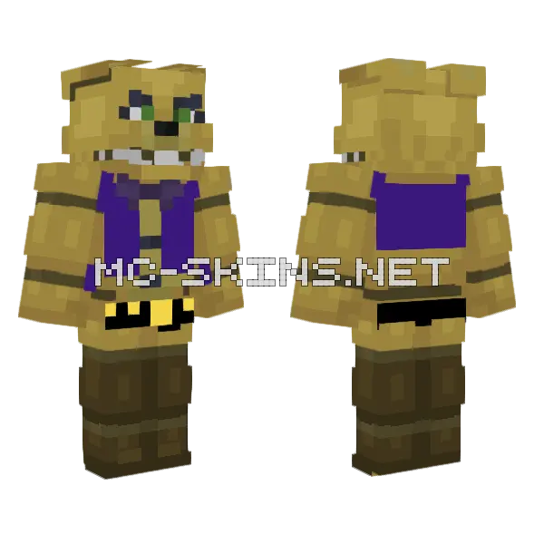 Spring Bonnie With Vest Minecraft skin, front and back