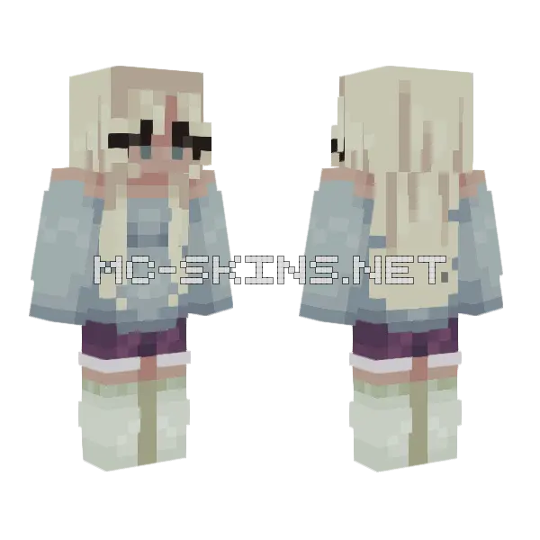 Spring Breeze Girl Minecraft skin, front and back