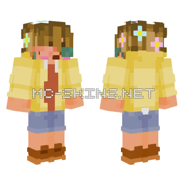 Spring Copper Minecraft skin, front and back