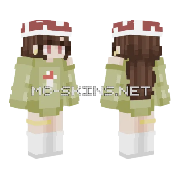 Spring Edit Minecraft skin, front and back