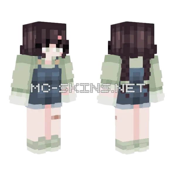 Spring Results Girl Minecraft skin, front and back