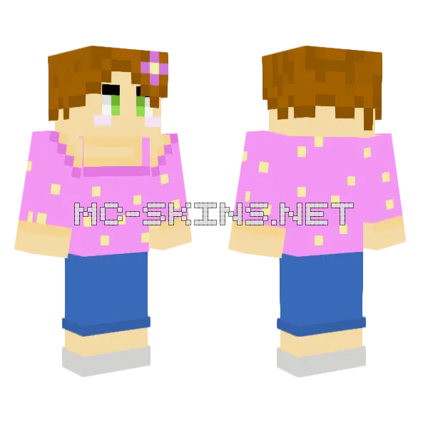 Spring Time Girl Minecraft skin, front and back