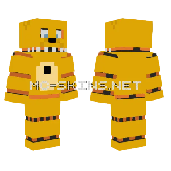 Springlock Suit Mask Down Minecraft skin, front and back