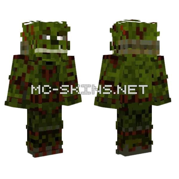 Springtrap Minecraft skin, front and back