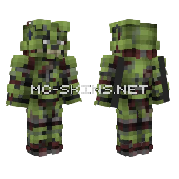 Springtrap Minecraft skin, front and back