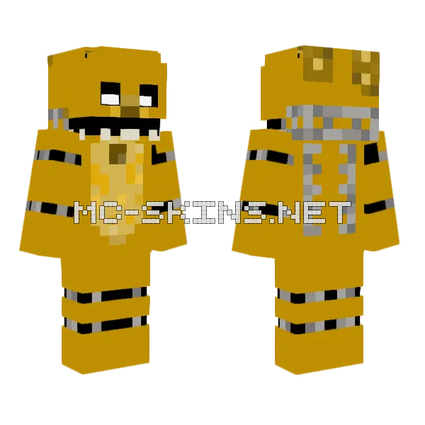 Springtrap Minecraft skin, front and back