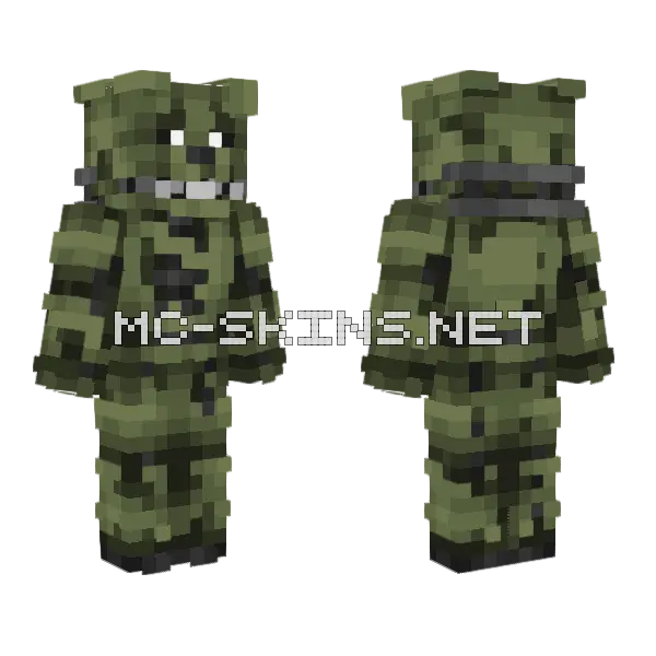Springtrap Minecraft skin, front and back