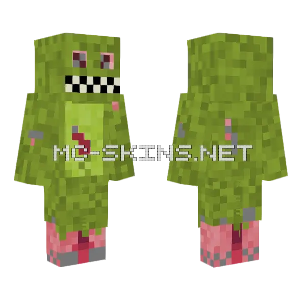 Springtrap Minecraft skin, front and back