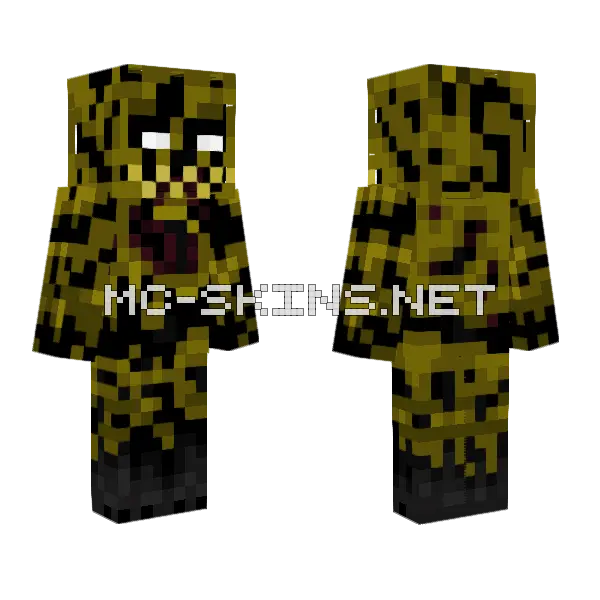 Springtrap Minecraft skin, front and back