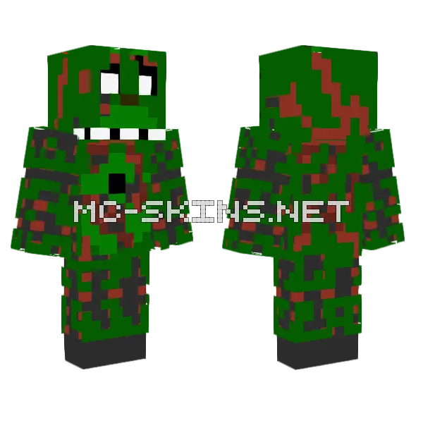 Springtrap Minecraft skin, front and back
