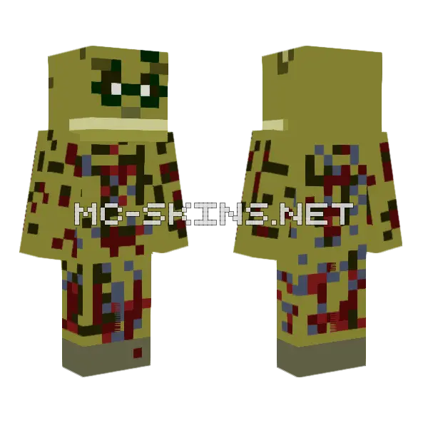 Springtrap Minecraft skin, front and back
