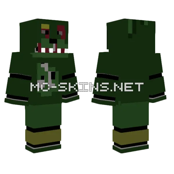 Springtrap Minecraft skin, front and back