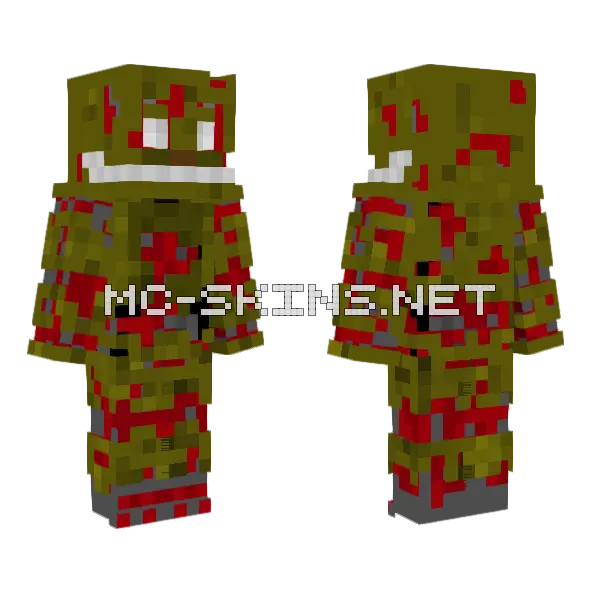Springtrap Minecraft skin, front and back