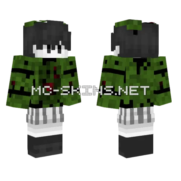Springtrap Omori Minecraft skin, front and back