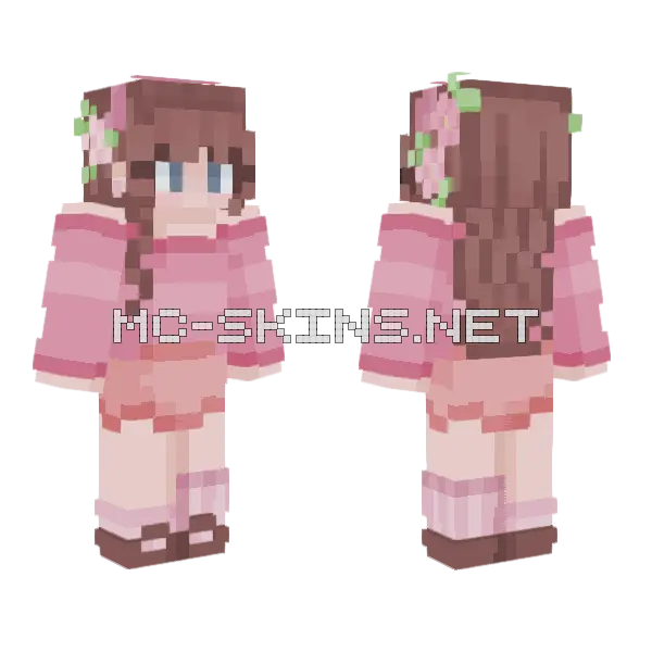 Springy Girl Minecraft skin, front and back