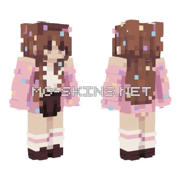 Sprinkles Girl Minecraft skin, front and back