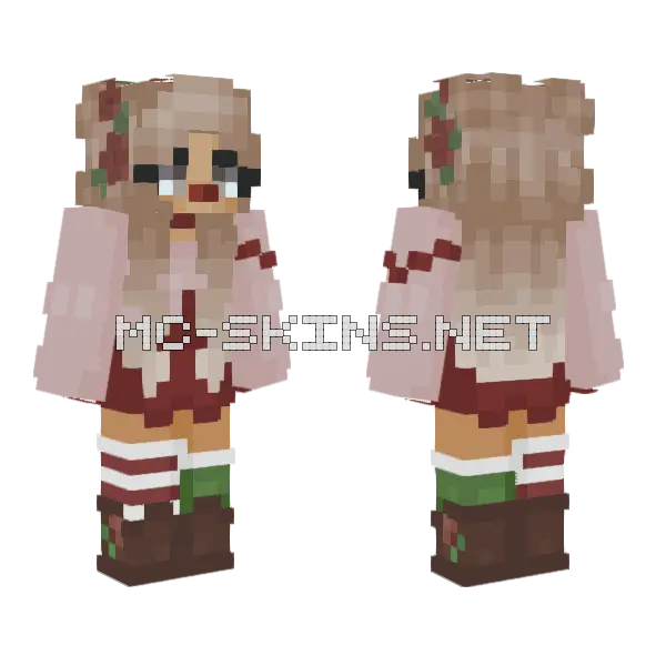 Sprite Cranberry Minecraft skin, front and back