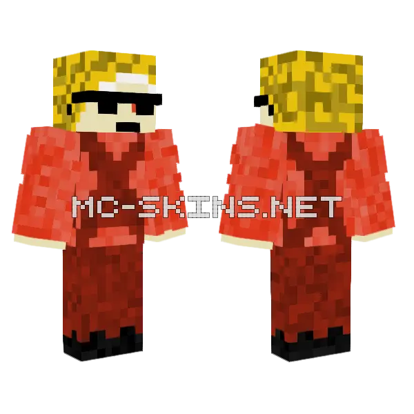 Spy Bendy Red Minecraft skin, front and back