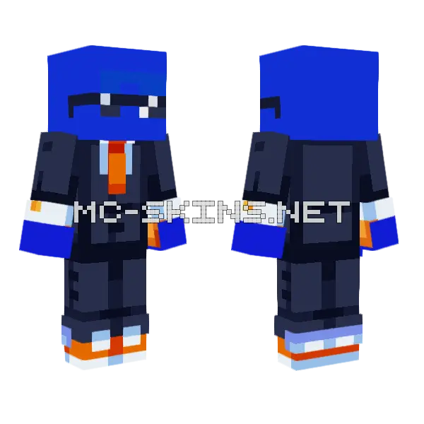Spy Nibbles But Blue Minecraft skin, front and back