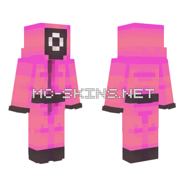 Squid Game Circle Guard Minecraft skin, front and back