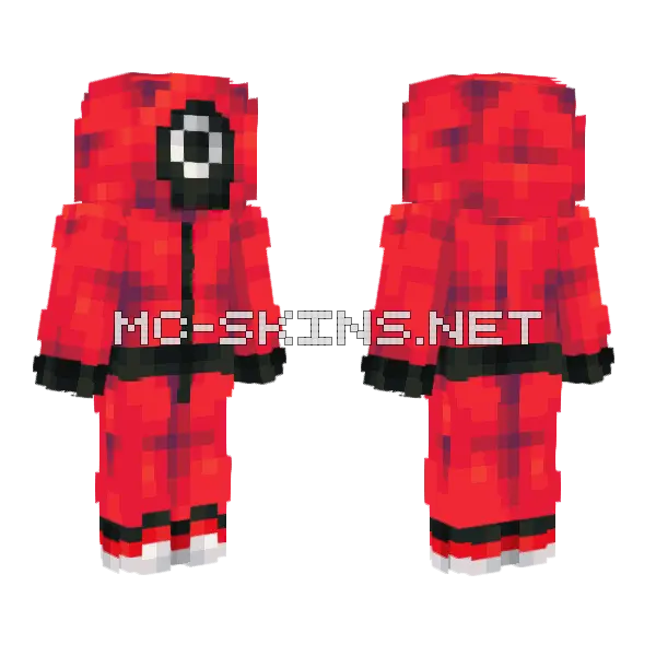 Squid Game Guard Minecraft skin, front and back