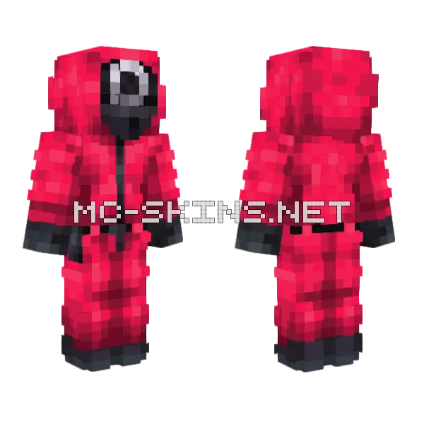 Squid Game Guard Circle Minecraft skin, front and back