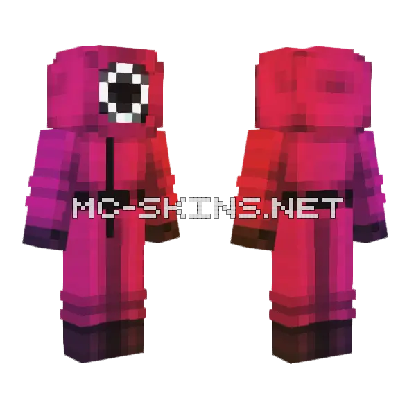 Squid Game Guard Circle Minecraft skin, front and back