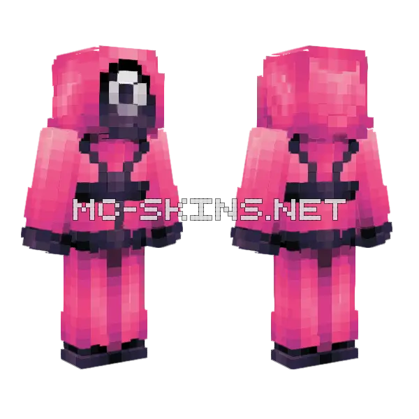 Squid Game Guard Minecraft skin, front and back