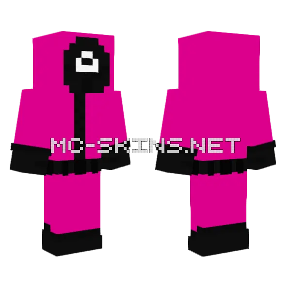 Squid Game Guard Enforcer Minecraft skin, front and back