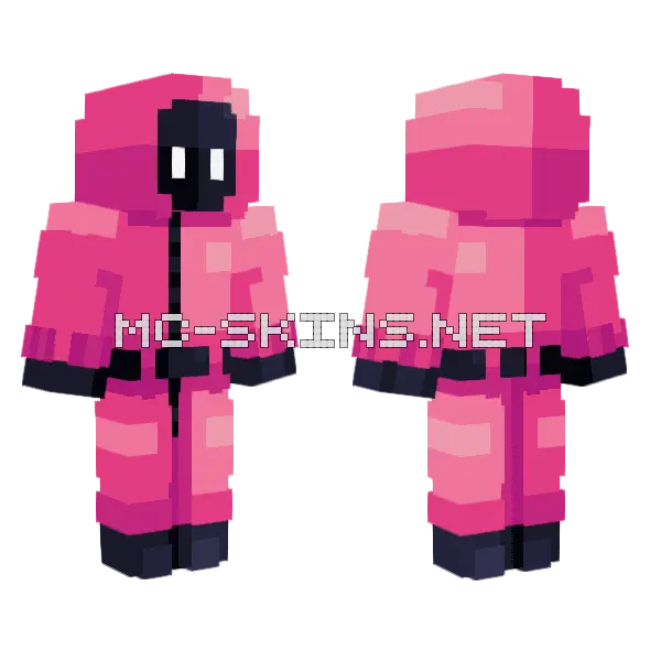 Squid Game Guard Mr Box Minecraft skin, front and back