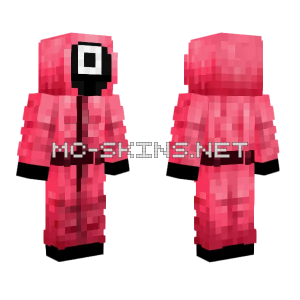 Squid Game Guard Slimitu Minecraft skin, front and back