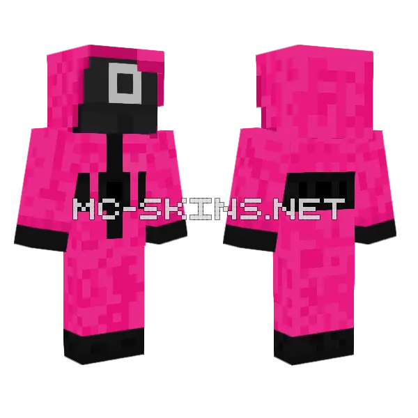 Squid Game Manager Minecraft skin, front and back