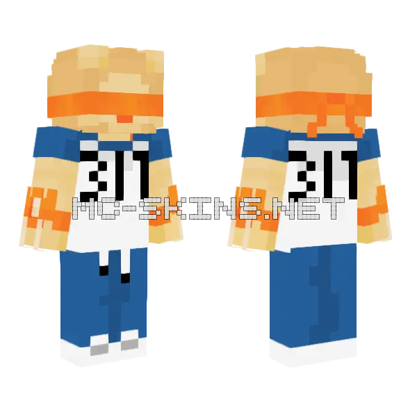 Squid Game Manepear Minecraft skin, front and back