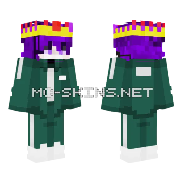 Squid Game Player 230 Minecraft skin, front and back