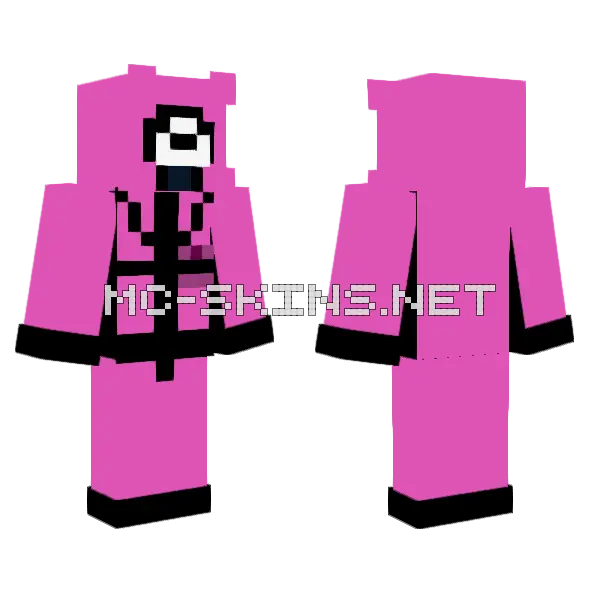 Squid Game Triangl Guard Minecraft skin, front and back