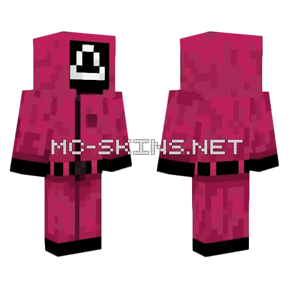 Squid Game Triangle Guard Minecraft skin, front and back
