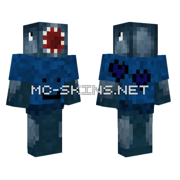Squid With Shirt Minecraft skin, front and back