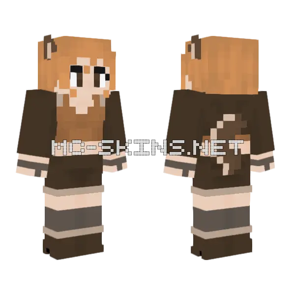 Squirrel Girl Minecraft skin, front and back