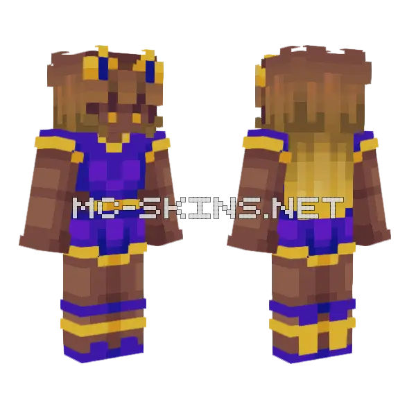 Squirrel Pharaoh Minecraft skin, front and back