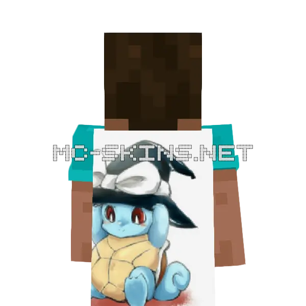 Squirtle Witch cape, outside and lining