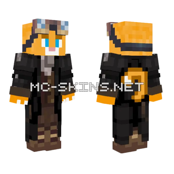 Srgato Cat Boy Minecraft skin, front and back