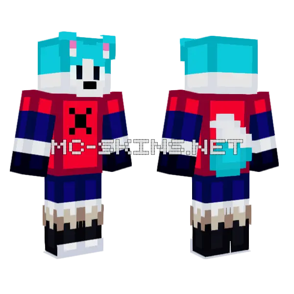 Srlobo Apocalyptic Minecraft skin, front and back